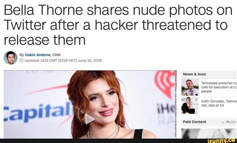 bella thorne leakes|Bella Thorne shares nude photos on Twitter after a hacker ...